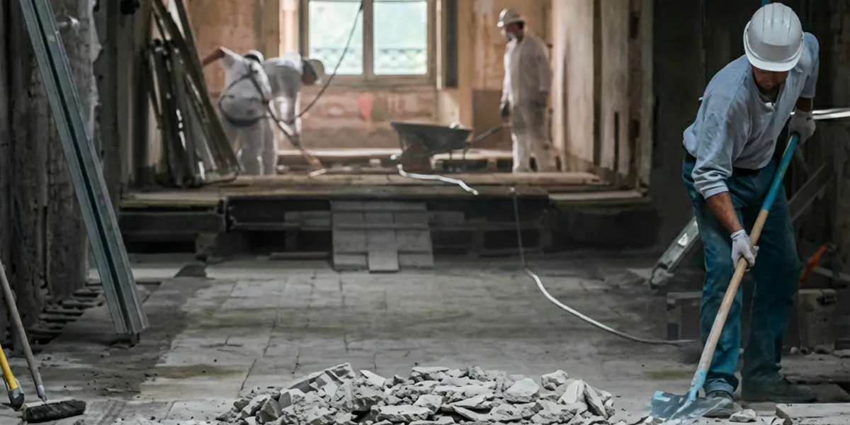 fire damage restoration professionals performing structural cleanup and restoration after a fire in Sacramento, CA